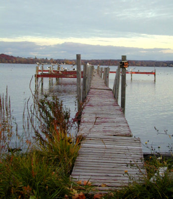 old dock on cayuga lake...