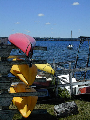 kayaks on seneca lake...