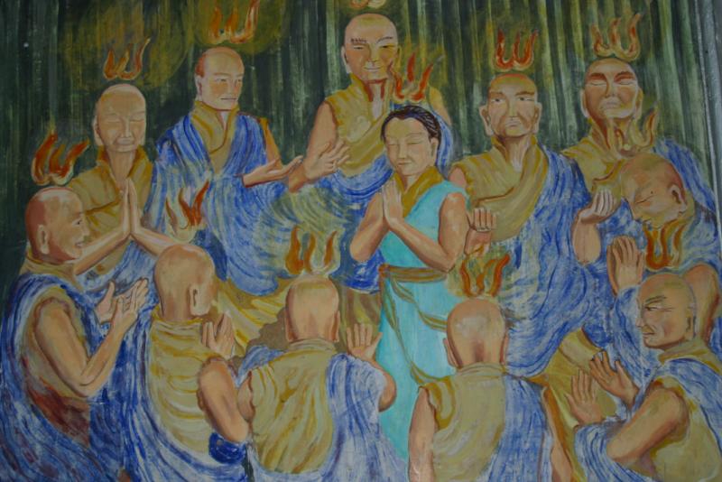 Kalimpong - Tibetan Church, mural