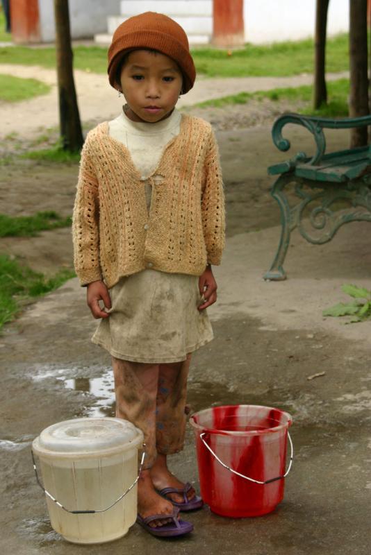 Two buckets of water