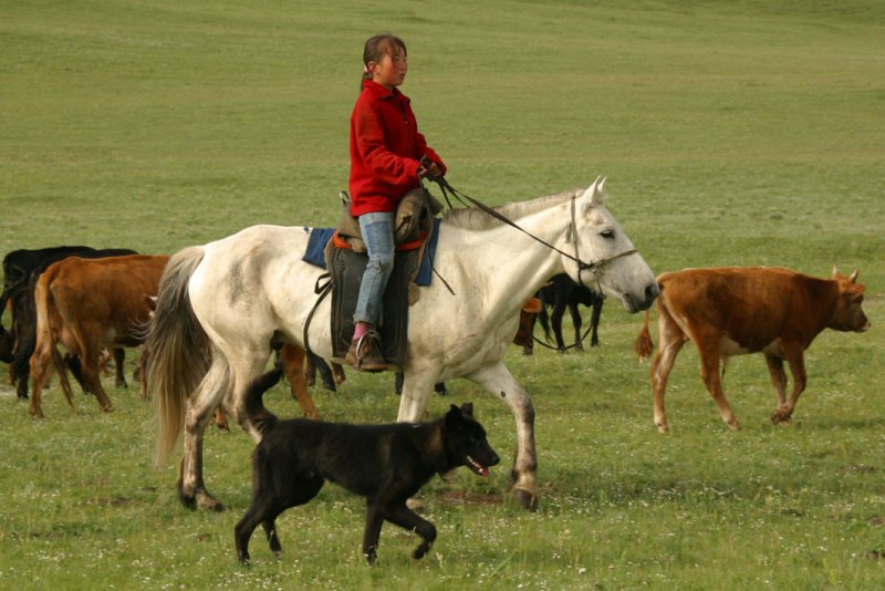 A girl and her friends