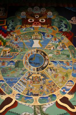 Punakha Dzong - Wheel of life