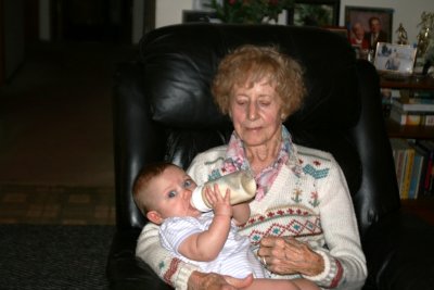 Charlie and Great Omi (Grandma)