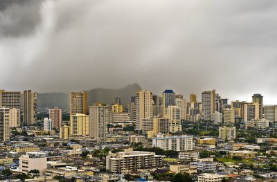 Storm over Diamond Head