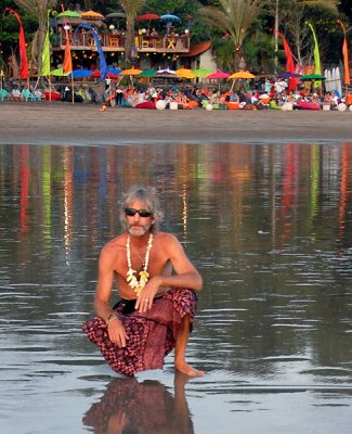 Indonesia 2 May 2012 376 Bali Jonathan Thomson Contemplates Kuta Beach