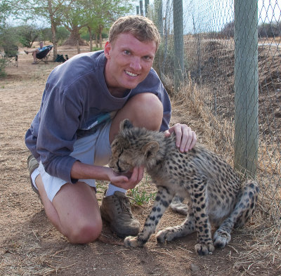 Cheetah Cub Licking My Hand