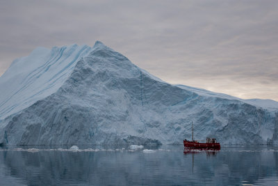 Iceberg and Tour Boat