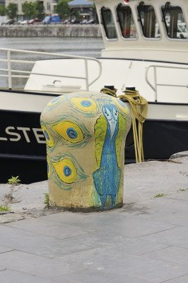 20120518-Old bollard - painted by artist.JPG