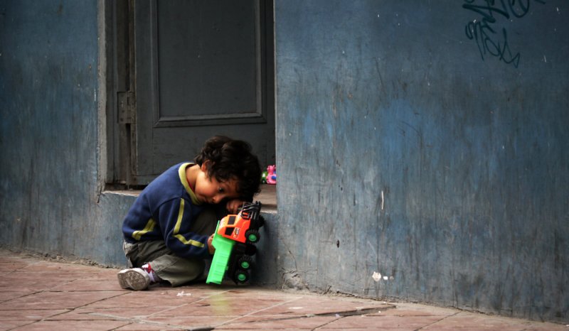 Child at play, Cuenca, Ecuador, 2011