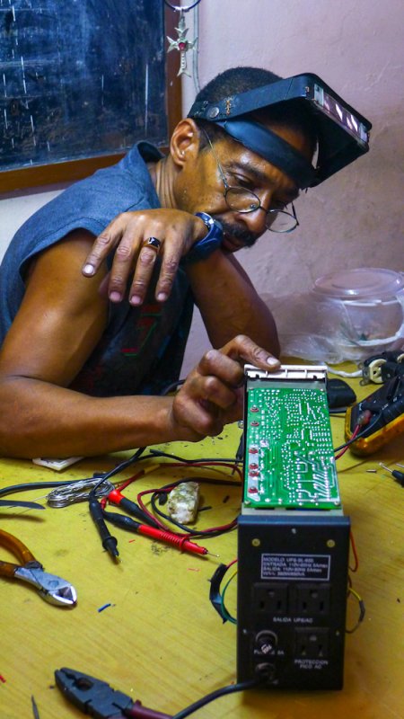 Electronics repairman, Havana, Cuba, 2012