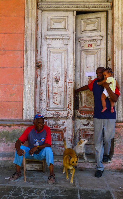 At the doorway, Havana, Cuba, 2012