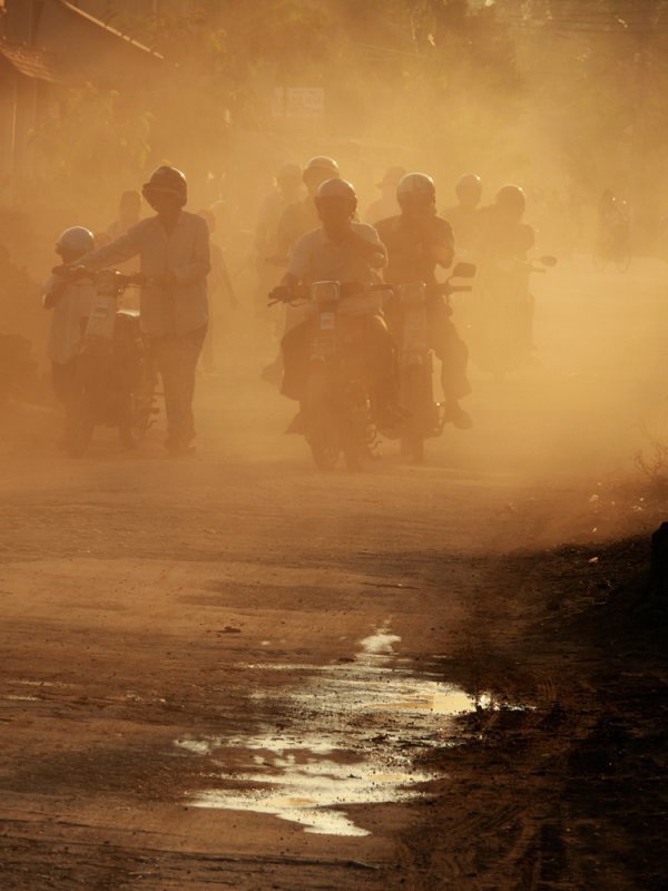 Lost in a cloud of dust, Tan Chau, Vietnam, 2008