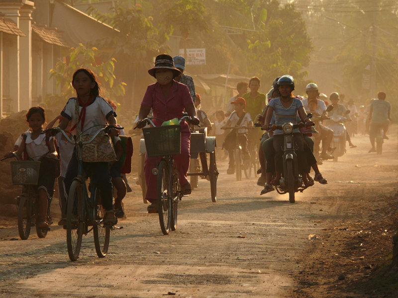 Rural rush hour, Tan Chau, Vietnam, 2008