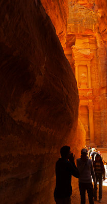 Entering Petra, Jordan, 2011