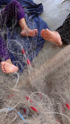 Mending nets, Nha Trang, Vietnam, 2007