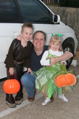 Trunk or Treat at First Baptist, and Cole's visit to our house