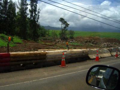 Kuhio Highway Washout Prior to Kilauea