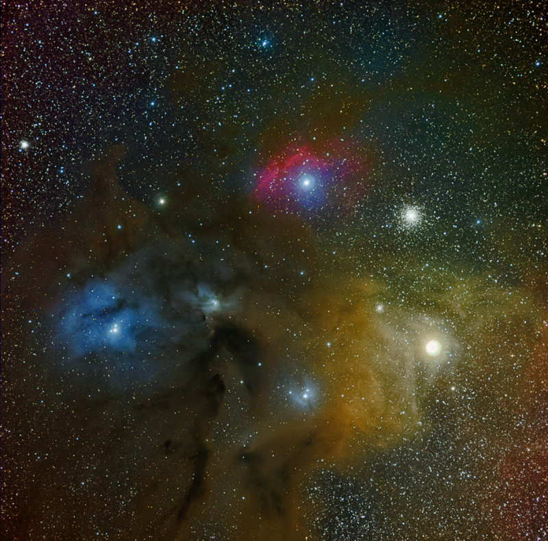 Rho Ophiuchi Panel 2 HaLRGB 130 60 60 60 70 reprocess