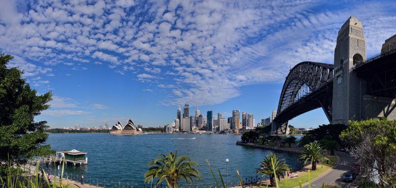 Sydney CBD Harbour Bridge 6 panel mosaic