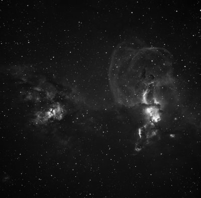 NGC3576 Ha 2 hours