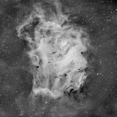 The Lagoon Nebula in Halpha 2 hours and 30 minutes