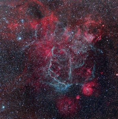 Vela Supernova Remnant Widefield 4 hours 20 minutes
