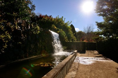 Mt Tomah waterfall with sun