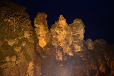 The Three Sisters at night