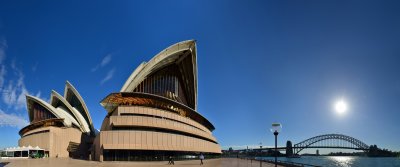 Sydney Opera House to Harbour Bridge 12 image panorama 