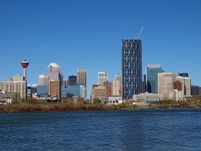Spring Changing Skyline - Bow River View
