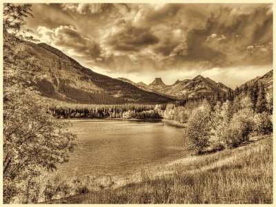 Wedge Pond (sepia)