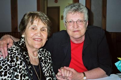 Margaret Feist (Sarich) and Diane Wallace (Koenig)