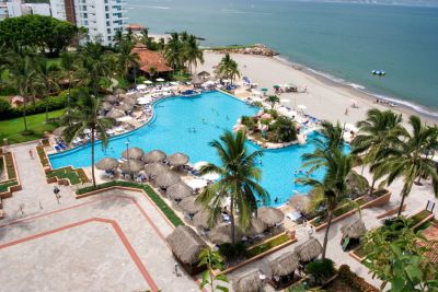 View on the pool from hotel's roof