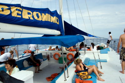 On the boat to Marietas Islands