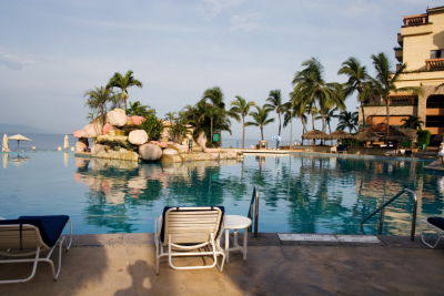 Morning at the pool