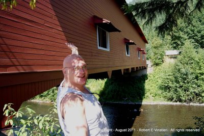 Frank discovers Westfir Office Covered Bridge