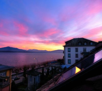 Happiness is climbing on the roof to capture sunset....