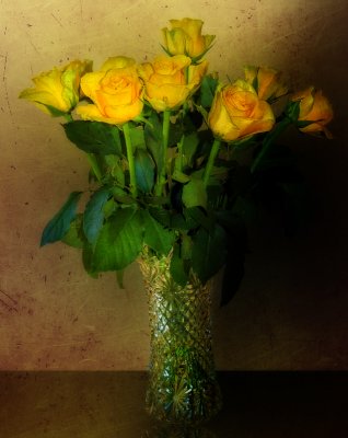 Yellow roses for an old lady...
