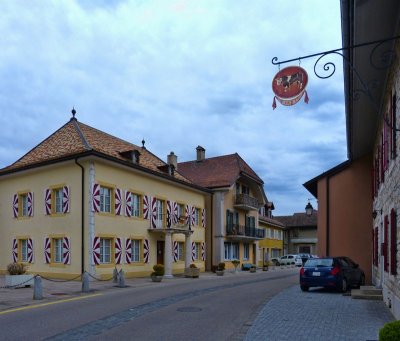 The main street and the Town Hall...