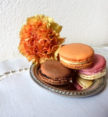 Macarons for a sophisticated carnation...