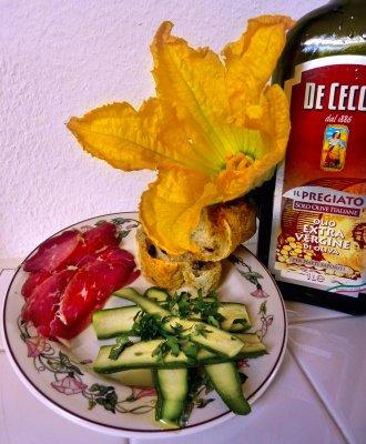 Zucchini flowers have a liking for carpaccio....