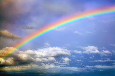 Rainbow and clouds...