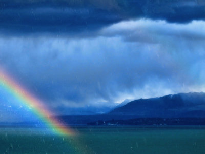 Rain and rainbow...