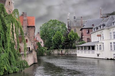 The Flemish sky has the same colour as towers and roof tops