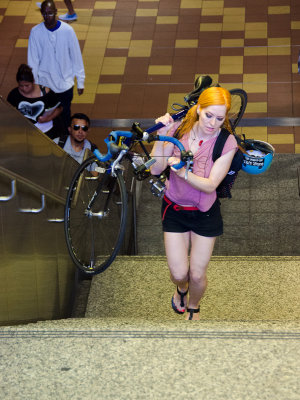 Exiting the Metro