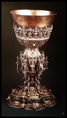 chalice of Andrzej Ozga (opat of monastery) made about 1480