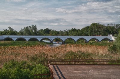 Nine Arch Bridge at Hortobgy is the longest stone bridge in Hungary