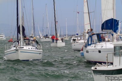 Traffic jam on the Bay