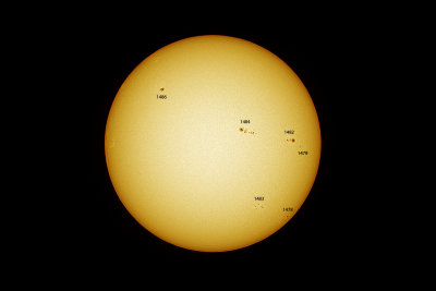 Sunspot Groups for May 20, 2012