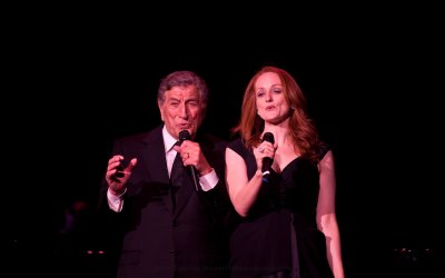 Tony Bennett with his daughter Antonia